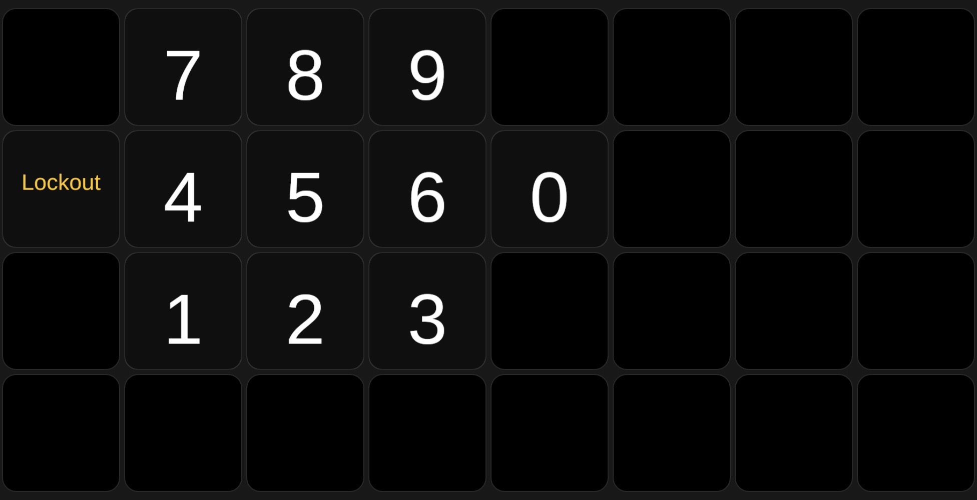 StreamDeck PIN entry screen